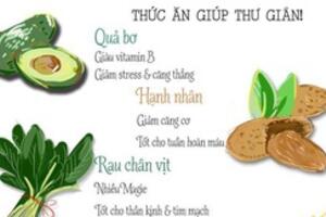 Infographic: Nhóm thực phẩm giúp thư giãn, trị mụn và đẹp da