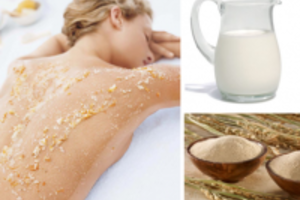 Làm trắng da toàn thân cho cô dâu với cám gạo và sữa tươi