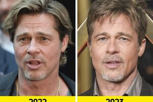 Phong độ trẻ trung bất chấp tuổi 62 của Brad Pitt