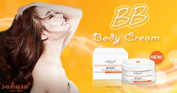  Kem dưỡng trắng da và trang điểm toàn thân Sakura hoàn toàn được chiết xuất từ thiên nhiên