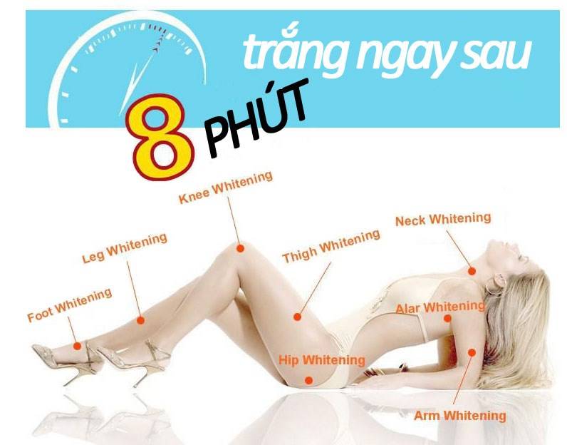 Trắng sáng ngay tức thì với Kem dưỡng trắng da và trang điểm toàn thân Sakura 