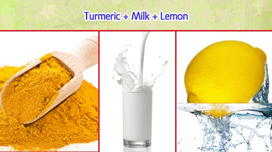 cách làm trắng da mặt bằng sữa tươi, bột nghệ và chanh